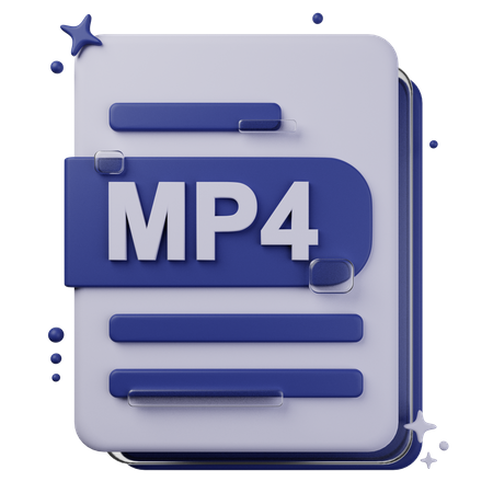 MP4  3D Icon