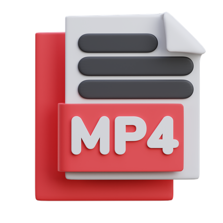 Mp4-Datei  3D Icon