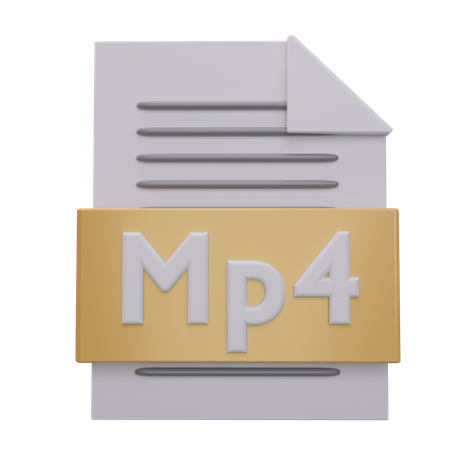 Mp4-Datei  3D Icon