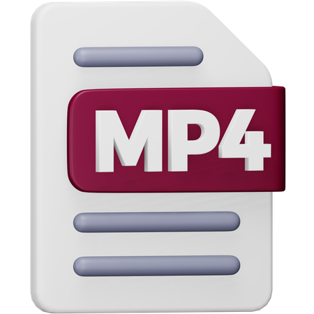 Mp4-Datei  3D Icon