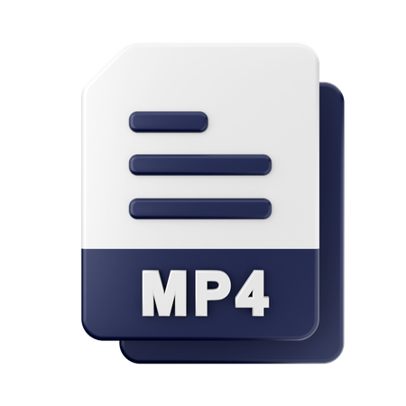 Mp4-Datei  3D Icon