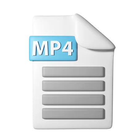 3 D Icon Illustration Of Mp 4 File Icon 3D Icon