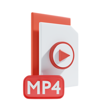 MP4 file  3D Icon