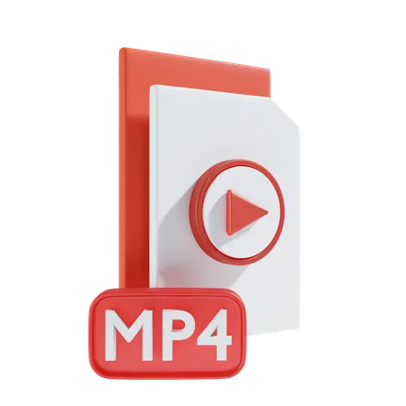 Mp 4 File Icon 3 D Illustration 3D Icon