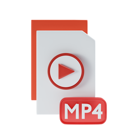 MP4 file  3D Icon