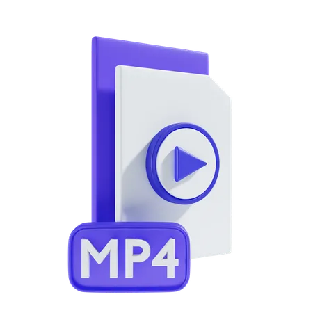 Mp 4 File Icon 3 D Illustration 3D Icon