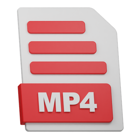 Mp4 파일  3D Icon