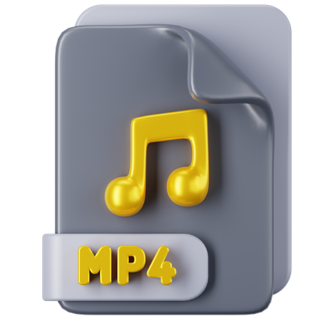 Mp4ファイル  3D Icon