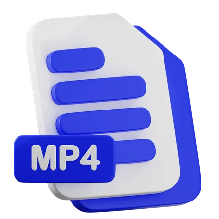 MP4 File  3D Icon