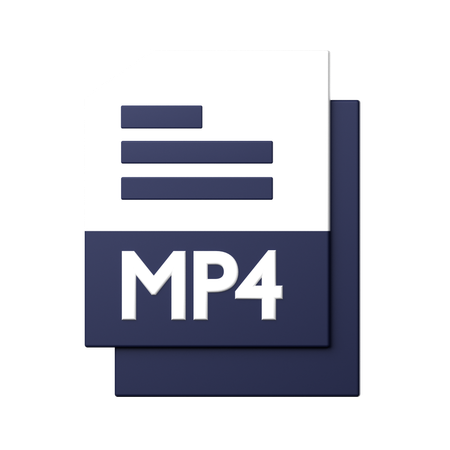 MP4 File  3D Icon