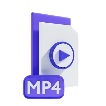 MP4 file  3D Icon