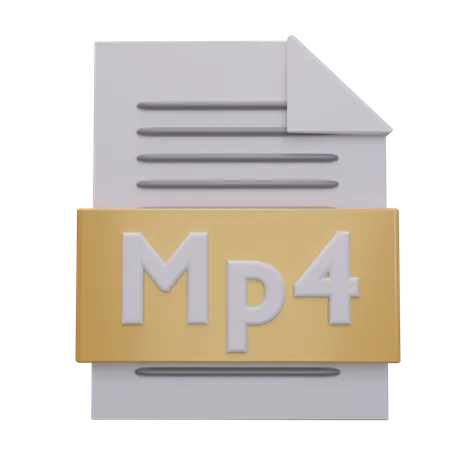 Mp4 File  3D Icon