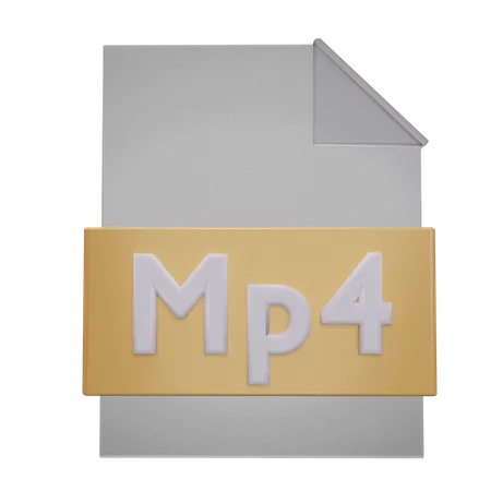 Mp4 File  3D Icon