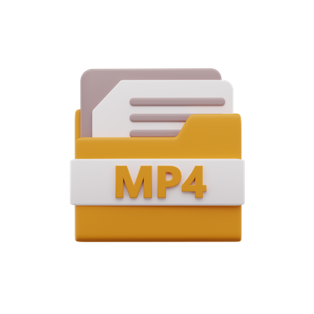 Mp4 File  3D Icon