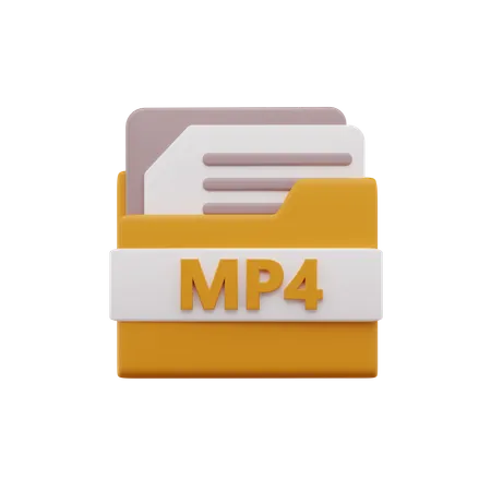 Mp4 File  3D Icon