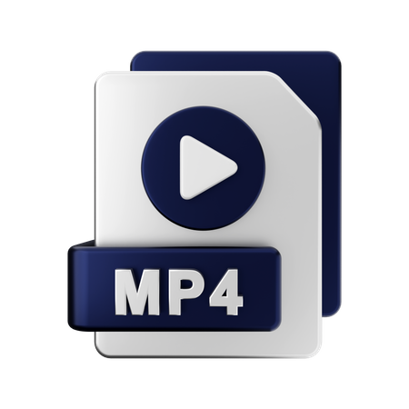 MP4 File 3D Illustration