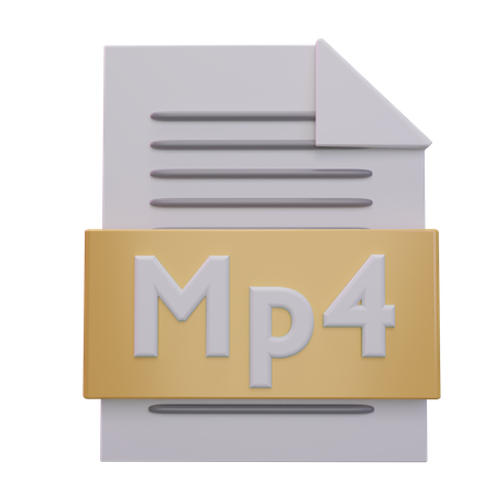 Mp4 File 3D Icon