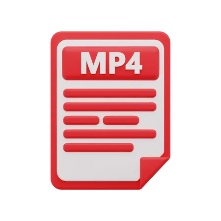 Mp4 file  3D Icon