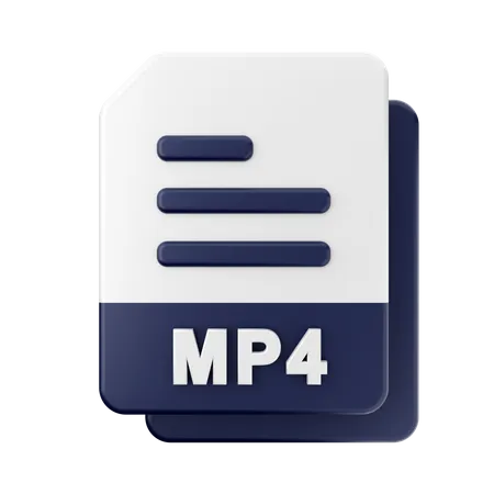 MP4 File  3D Icon