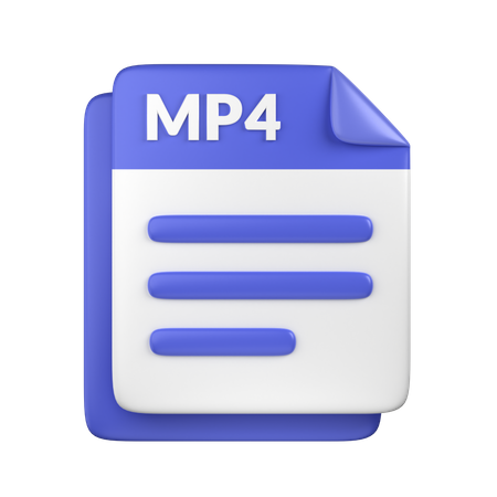 MP4 File 3D Icon