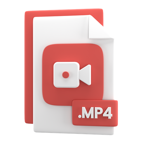 MP4 File 3D Icon