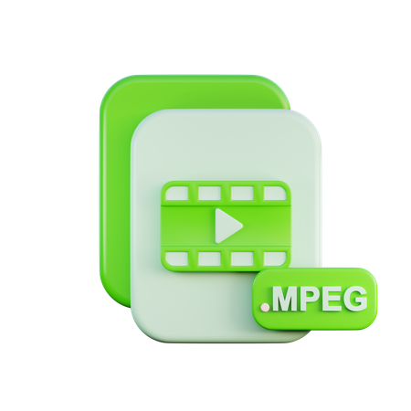 Mpeg File  3D Icon