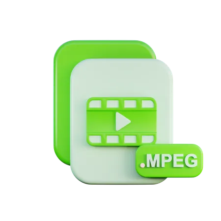 Mpeg File  3D Icon