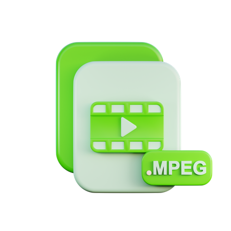 Mpeg File  3D Icon