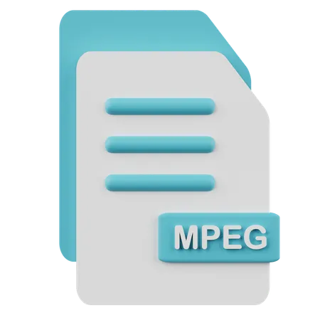 Mpeg File  3D Icon