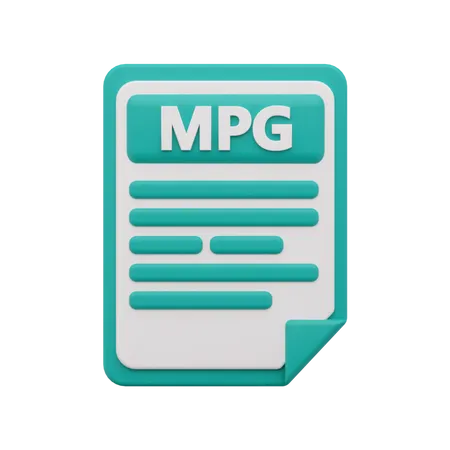 Mpg file  3D Icon