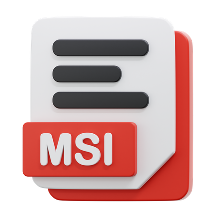 MSI FILE  3D Icon
