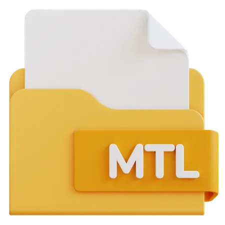3 D Mtl File Extension Folder 3D Icon