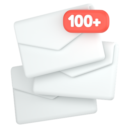 Muchos correos electrónicos  3D Icon