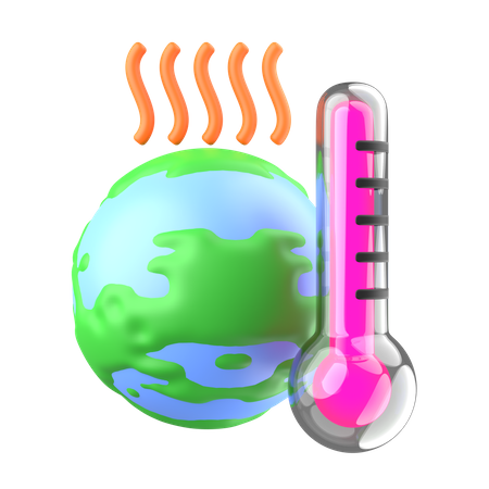 Alterações climáticas globais  3D Icon