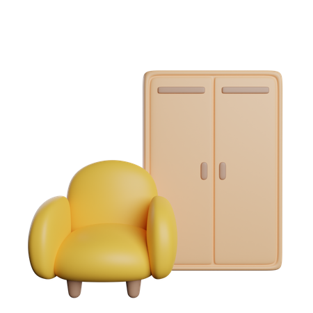 Muebles  3D Icon