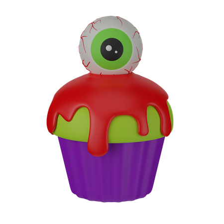 Muffin with eye 3D Icon