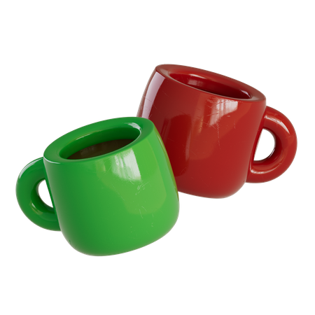 Mugs  3D Illustration