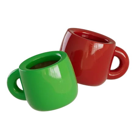 Mugs  3D Illustration