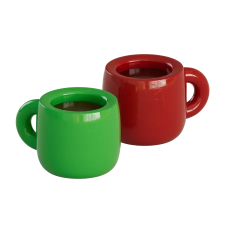 Mugs  3D Illustration