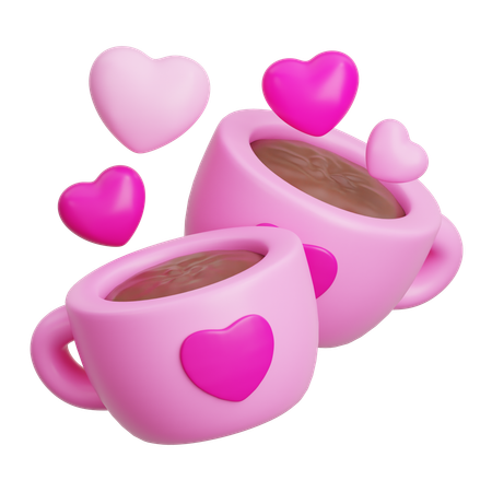 Mugs Of Hot Chocolate  3D Icon