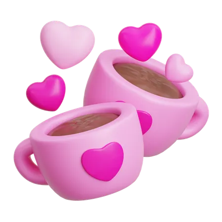 Mugs Of Hot Chocolate  3D Icon