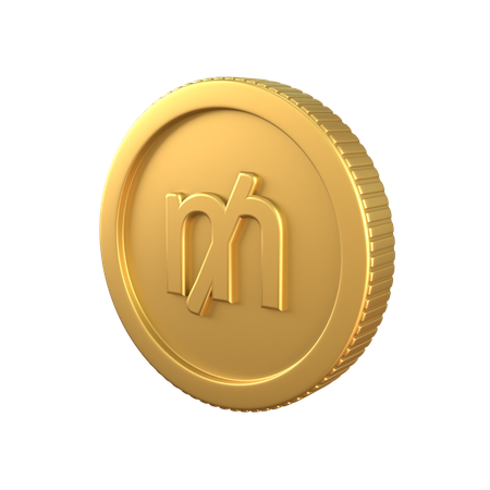 Mühle Goldmünze  3D Icon