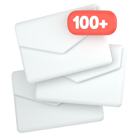 Muitos e-mails  3D Icon
