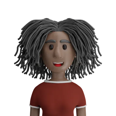 Mujer afro  3D Icon