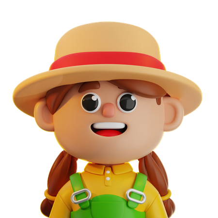 Mujer agricultora  3D Icon