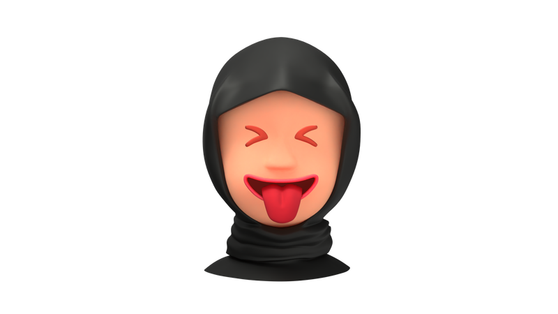 Emoji divertido de mujer árabe  3D Emoji