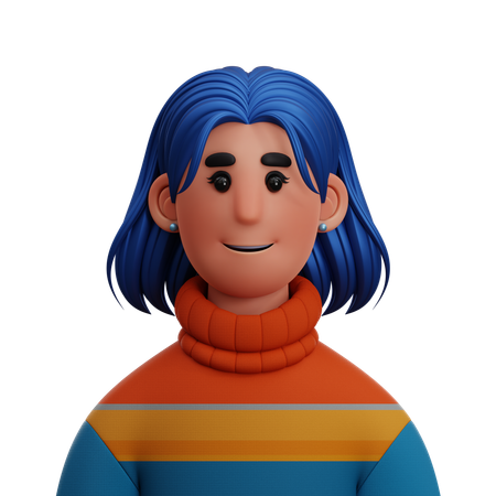 Avatar mujer  3D Icon