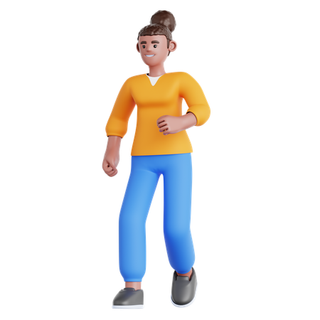 Mujer caminando  3D Illustration