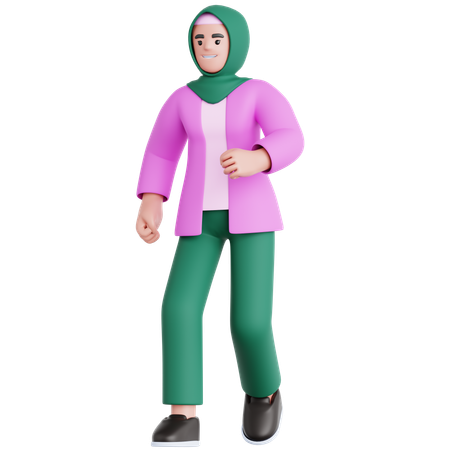 Mujer caminando  3D Illustration