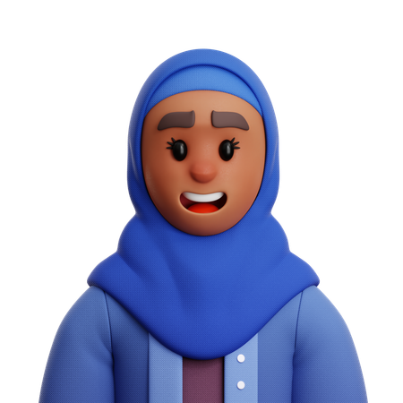 Mujer vistiendo hijab  3D Icon